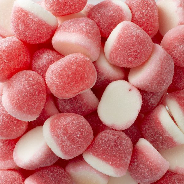Beijinhos de morango recheados